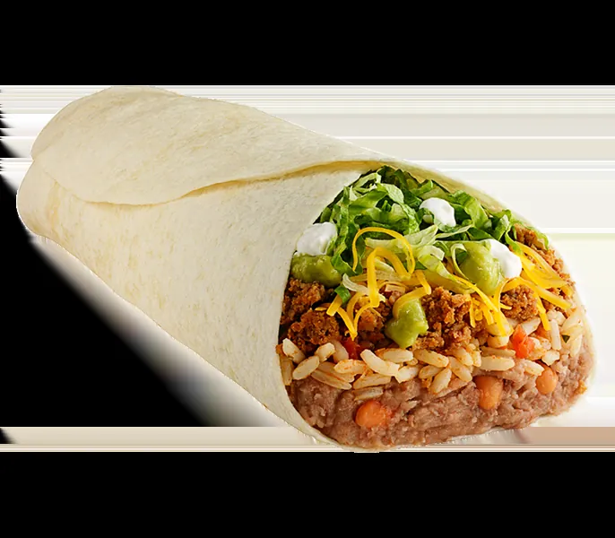 Taco Time Classic Burrito (Beef) with price and calories