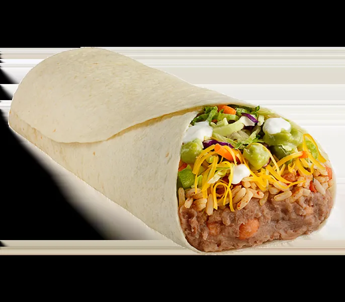 Taco Time Classic Veggie Burrito with price and calories